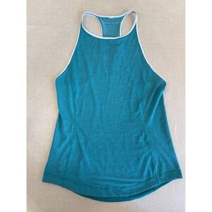Lululemon Swiftly Tech High Neck Tank Top Teal Heathered Racerback Running 0220